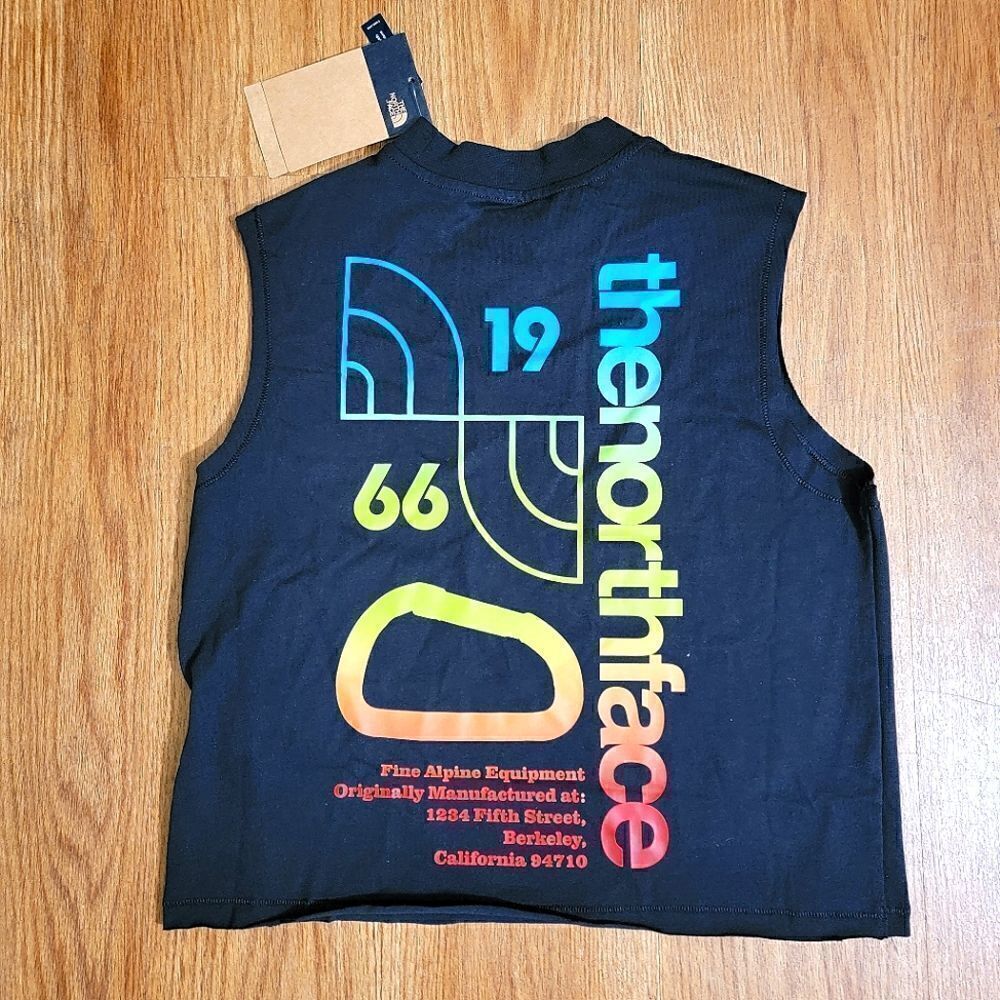 The North Face Himalayan Bottle Source Tank Top Black Multicolor Cotton Size M